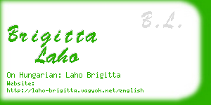 brigitta laho business card